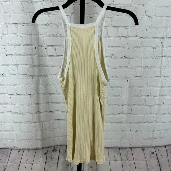 Sundry Ribbed Tank Top Eggshell White Trim Size Small - Picture 5 of 7
